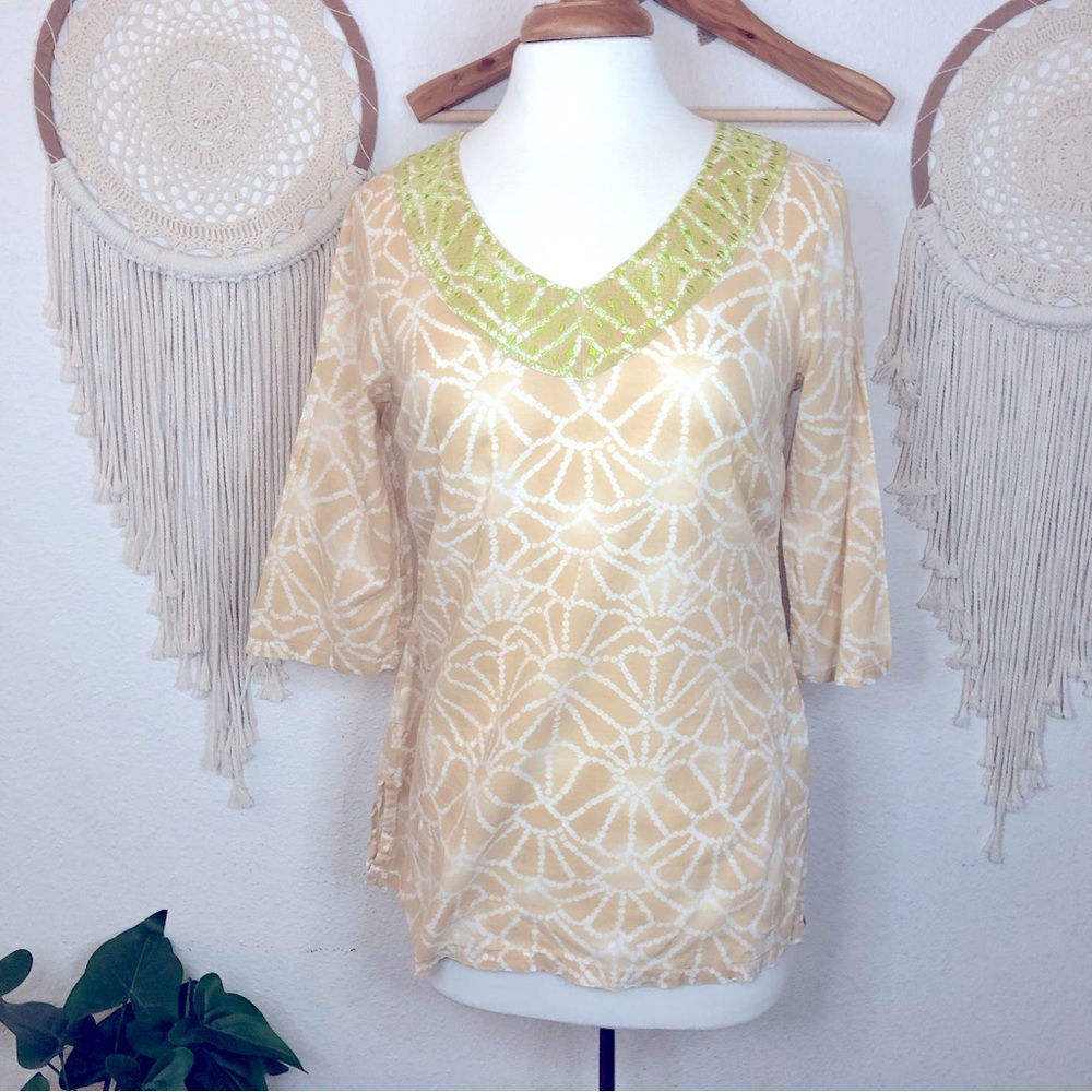 Calypso st Barth for target beaded detail cotton tunic top